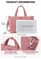 Sac à main en nylon poli, sac pour ordinateur portable, sac fourre-tout multi-poches pour les voyages d'affaires et l'utilisation quotidienne au bureau