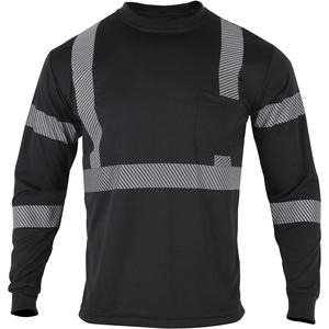Camisa de Trabajo de Alta Visibilidad con Franjas Reflectantes Clush Industries, Poliéster/Algodón, Transpirable, Manga Larga, para Construcción - Product Image 3