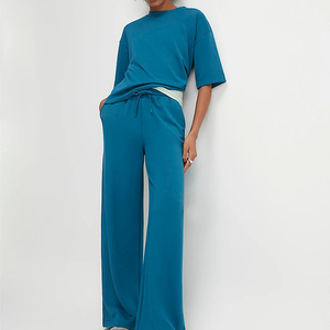 Conjunto de pijama para mujer, ropa de dormir de manga larga, Top y pantalones, ropa de casa de dos piezas, traje de noche, ropa informal suave y cómoda - Product Image 1