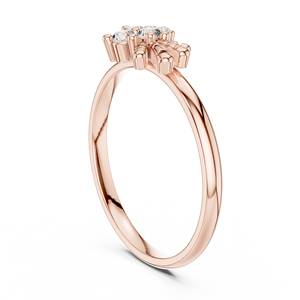 AFFORDABLE LAB GROWN DIAMOND BRILLIANT CUT MINIMALIST WOMEN'S RING SET 18KT ROSE GOLD VALENTINE <b>GIFT</b> ENGAGEMENT PARTY GLAM EVENT - Product Image 1