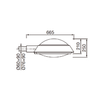 Lampadaire LED extérieur en alliage d'aluminium KLED D-32, IP66, télécommande AC, intensité variable, garantie 5 ans, pour parc, allée, rue, aménagement paysager