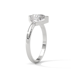 Pear Cut Moissanite Engagement <b>Ring</b> <b>925</b> <b>Silver</b> Prong Set Solitaire Wedding Jewelry Custom Size - Product Image 3