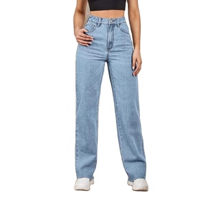 Jeans en denim décontractés et ajustés pour femmes, taille plus, avec fermeture éclair confortable, personnalisables, collection automne, de BD - Product Image 5