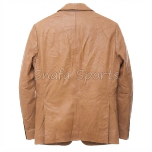 Men Leather Coat Hot Sale High Quality Casual Fashion Men's Leather Coat Custom Logo Design Coat For Men - Product Image 2