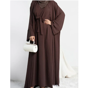 Fabricant d'Abayas sur Mesure, Dernier Design, Abaya Dubaï, Kaftan Omanais, Qatari, Robe à Imprimé Floral Jaune pour Femmes, Abaya Arabe pour Filles - Product Image 4