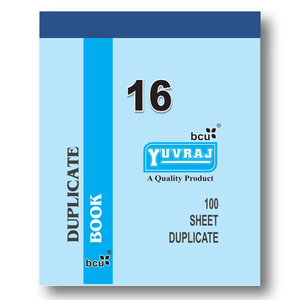 Youraj Duplicate <b>Book</b> 100 + 100 CARBON Pages | No 16 ( 22X14CM ) Duplicate <b>Book</b> 100 ruled + 100 Plain Pages (White) - Product Image 1