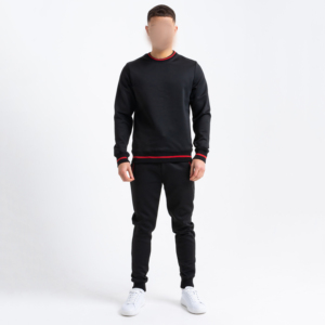 Ensemble deux pièces pour homme, vêtements de sport décontractés à capuche, confortables et tendance, en tissu technique respirant à séchage rapide, idéal pour la salle de sport et l'entraînement - Product Image 1