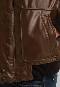 <b>Mens</b> Dark Brown Genuine <b>Leather</b> <b>Jacket</b> Premium Casual Biker Style <b>Jacket</b> - Product Image 4