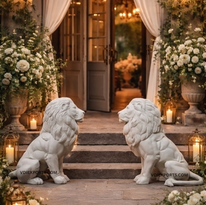 Sculpture de lion Royal Mufasa – Décoration d'entrée de luxe pour mariages indiens et événements haut de gamme - Product Image 2