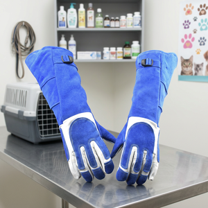 Gants de manipulation des animaux anti-morsure, anti-griffures, anti-coupures, résistants aux produits chimiques, sans latex, bleus, taille unique - Product Image 3