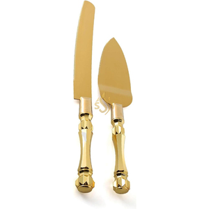 Ensemble de couteau et spatule à gâteau en acier inoxydable de haute qualité, outils de service pour gâteaux, tartes et pâtisseries, directement d'Inde - Product Image 1