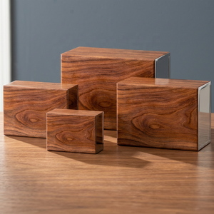 Solid Rosewood Set of 3 Nested Urns Perfect for Pet Funeral Homes and Funeral Director Wholesale Ready Stock - Product Image 3