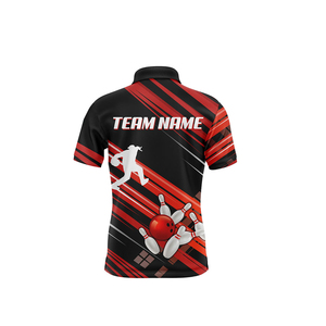 Breathable Professional Team Sportswear <b>Bowling</b> for Shirts Short Anti-Bacterial Moisture-Wicking Custom Athletic Team Apparel - Product Image 3