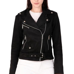 Chaqueta de Cuero de Gamuza para Mujer, Suave al Tacto, Prenda Exterior de Lujo, Corte Ajustado, Abrigo de Moda de Invierno, Personalizable, OEM, Venta al Por Mayor - Product Image 1