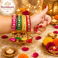 Bracelet ajustable en fil de soie multicolore, fait main, style Kundan, traditionnel et élégant, pour femme, cadeau pour Diwali, mariage, Nouvel An chinois