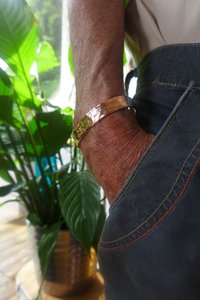 กำไลข้อมือทองแดงแท้ทำมือ  งานทองแดงตีขึ้นรูป  แบบแบน  งานฝีมือ  สำหรับผู้ชายและผู้หญิง  รับผลิตแบบ OEM - Product Image 5