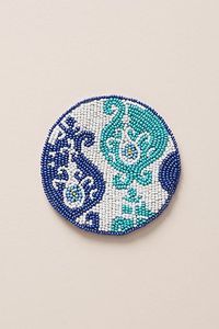 Posavasos Redondos con Cuentas, Tema de Fiesta Disco, Tapetes de Tela Retro, Hechos a Mano, Decorativos para Mesa - Product Image 4