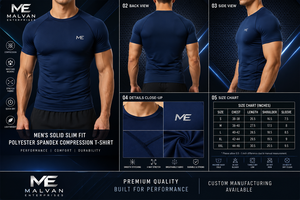 Camiseta Deportiva de Manga Corta para Hombre, Corte Ajustado, Cuello Redondo, Secado Rápido, Tejido de Poliéster, Personalizable, Calidad Premium - Product Image 5