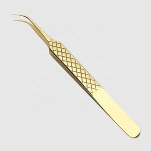 TWEEZEX INTERNATIONAL Pince à épiler de haute qualité pour extensions de cils, dorée, logo personnalisé, acier inoxydable, précision et douceur - Product Image 5