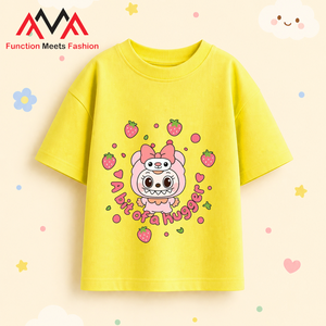 T-shirt jaune à coupe classique fabriqué au Vietnam |   Vêtements de plage décontractés en coton et élasthanne à imprimé graphique - Product Image 2
