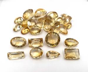 Lote de Piedras Preciosas Sueltas de Citrino Natural, Facetadas, de Diferentes Formas, de 13-29 mm, Certificadas por IGI, para la Elaboración de Joyas - Product Image 1