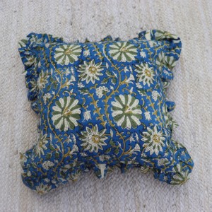 Premium Quality Hand Block Printed Cushion Organic Cotton Decorative <b>Pillow</b> <b>Cover</b> Sustainable Eco Friendly Luxury Home Textile - Product Image 2