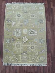 Vintage Green Knotted <b>Rug</b>, Floral Cut Weave Area <b>Rugs</b>, Rectangle Woven <b>Carpet</b> with Fringe for high quality Living Room <b>Carpet</b> - Product Image 5