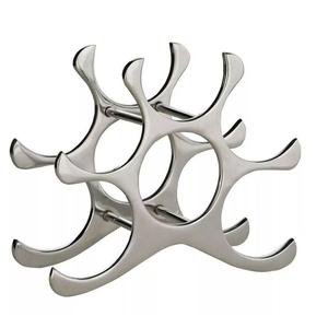 Élégant présentoir à vin décoratif en métal, nouveau design - Product Image 5