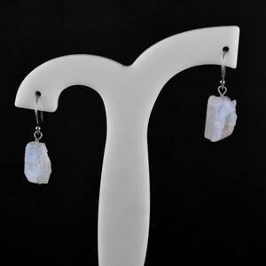 Pendientes Colgantes de Piedra Lunar Natural en Plata de Ley, Joyería con Piedras Preciosas Naturales, Piedra de Nacimiento de Junio - Product Image 3
