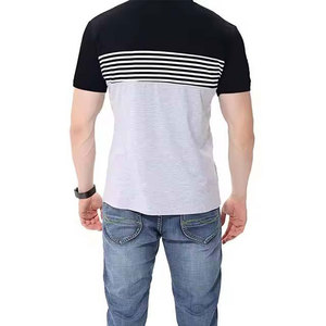 Camiseta de hombre de alta calidad, fabricada en fábrica, con bloques de color, manga corta, para entrenamiento físico, en venta. - Product Image 4