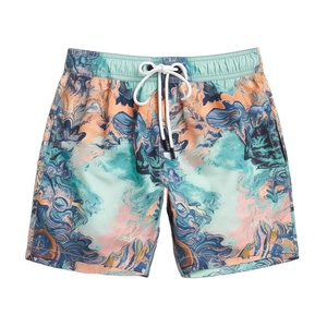 Short de plage de sport actif 2 en 1 pour homme Maillot de bain solide en coton Doublure de compression intérieure résistante à l'eau Activités de plein air - Product Image 1