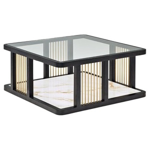 Mesa Auxiliar Moderna de Metal Plateado con Patas Metálicas Redondas para Sala de Estar, Estilo Moderno - Product Image 3