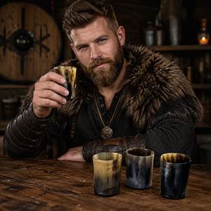 Nouvelles tendances : Verres et tasses en corne d'animal Viking, faits à la main, polis, écologiques, adaptés aux aliments, compatibles lave-vaisselle - AUREVIA CRAFTS - Product Image 1