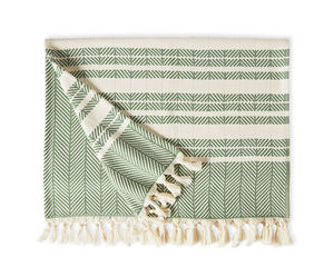 Plaid en coton tissé style bohème avec pompons – Couverture décorative pour canapé, textile de maison en coton personnalisable en gros - Product Image 3