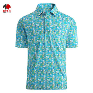 Chemises polo personnalisées Ryan Pro Gear pour hommes, tissu respirant et confortable, col rabattu, imprimé - Product Image 6