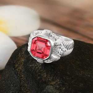 Anillo de Zafiro Rosa, Plata de Ley 925, Corte Cojín, Gema Preciosa, Anillo de Compromiso para Mujer, Regalo, Joyería Fina - Product Image 3
