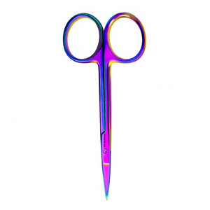 Ciseaux ophtalmiques de précision en titane multicolore irisé de 4,5 pouces, en acier inoxydable allemand, pour microchirurgie - Product Image 5