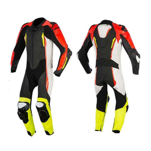 Sportswear Custom Logo Waterproof Unisex Motorbike Suits Genuine Cowhide Leather Motorcycle Auto Racing Suit - Product Image 5