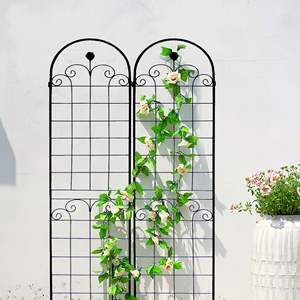 2 Pack traliccio da giardino in metallo nero 86.7 "X 19.7" a prova di ruggine supporto per piante rampicanti con reti a traliccio di Rose - Product Image 4