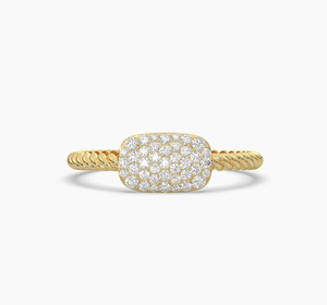 Bague de luxe vintage en or 14 carats avec halo de diamants de laboratoire certifiés IGI, plaquée or, couleur VVS1, bijoux de mariage et de fête - Product Image 1