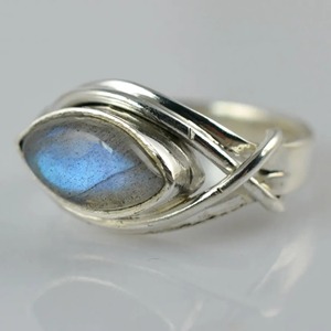 <b>Labradorite</b> <b>Ring</b> 925 Sterling Silver Handmade Boho Statement Promise Jewelry for Women Natural Marquise Shape Gemstone Jewelry - Product Image 4