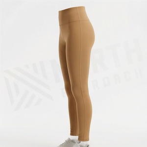Custom Logo Wear Fitness Activewear Gym Women <b>Nylon</b> <b>Leggings</b> High Waist Yoga Pants With Pocket Sports Clothing Lady - Product Image 3