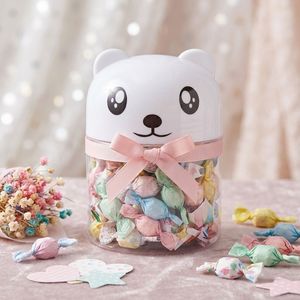 ขวดพลาสติกใส่อาหารเกรดอาหาร ขนาด 300 มล. ทรงกลม สำหรับใส่ขนม ถั่ว ลูกอม  แบบ ODM OEM ขายส่ง พร้อมฝาฉีกเปิด ผลิตจากโรงงานในเวียดนาม - Product Image 3