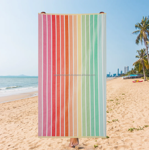 Nouvelle collection de serviettes de plage anti-sable, ensemble cadeau, imprimées sur mesure, tailles variées, fabricant en gros - Product Image 5