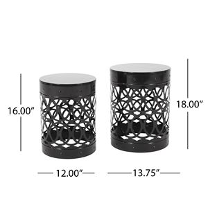 Tavolino da Esterno in Metallo S/2 per Uso Esterno - Product Image 5