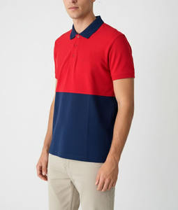 Chemise polo pour homme légère et respirante, couleur unie, coton, élégante, bicolore, manches courtes, mode été, services OEM - Product Image 5
