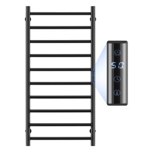Scaldasalviette da Parete a 10 Barre, Impermeabile IPX5, con Display LED e Timer, Finitura Spazzolata per Bagno - Product Image 6