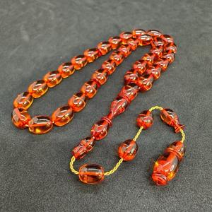 Rosario Islámico de Lujo con Cuentas de Resina, Contador de Oraciones Musulmán, Elegante Accesorio Espiritual para el Adoración, Técnica de Fundición en Forma de Búho - Product Image 1