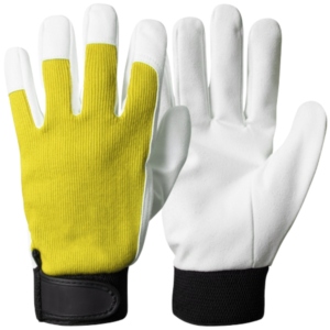 Premium Quality Goat Grain Leather <b>Driver</b> Working <b>Gloves</b> Heavy Duty Hand Protection Adjustable Wristband General Purpose - Product Image 4