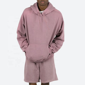 Conjunto Deportivo de Algodón 100% para Parejas, Sudadera con Capucha y Pantalones Cortos de Felpa para Hombre, Ropa Casual de Otoño para Correr, Gimnasio, con Logo - Product Image 3